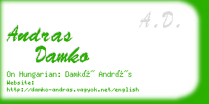 andras damko business card